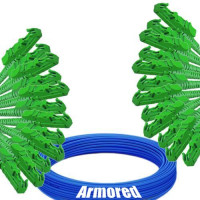 Indoor Armored 12 Fiber E2000/APC to E2000/APC Patch Cord 9/125 SM