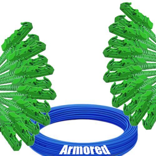 Indoor Armored 12 Fiber E2000/APC to E2000/APC Patch Cord 9/125 SM