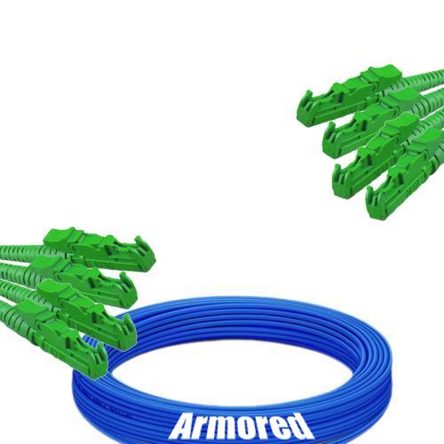 Indoor Armored 4 Fiber E2000/APC to E2000/APC Patch Cord 9/125 SM