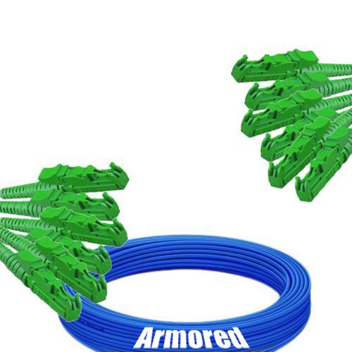 Indoor Armored 6 Fiber E2000/APC to E2000/APC Patch Cord 9/125 SM