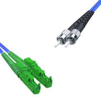Indoor Armored Duplex E2000/APC to ST/UPC Patch Cord 9/125 Singlemode