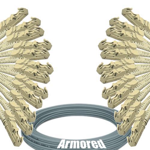 Indoor Armored 12 Fiber E2000/UPC to E2000/UPC Patch Cord 50/125 MM