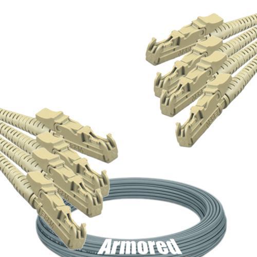 Indoor Armored 4 Fiber E2000/UPC to E2000/UPC Patch Cord 50/125 MM