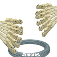 Indoor Armored 6 Fiber E2000/UPC to E2000/UPC Patch Cord 50/125 MM