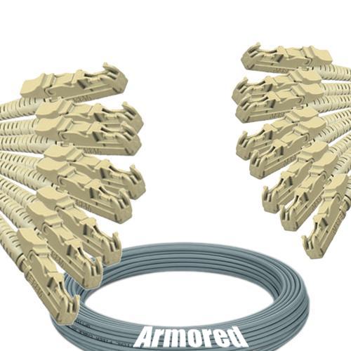 Indoor Armored 8 Fiber E2000/UPC to E2000/UPC Patch Cord 50/125 MM