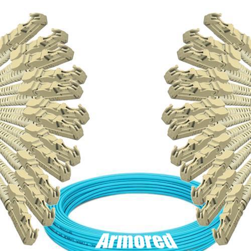 Indoor Armored 12 Fiber E2000/UPC-E2000/UPC Patch Cord OM4 50/125 MM