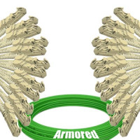 Indoor Armored 12 Fiber E2000/UPC-E2000/UPC Patch Cord OM5 50/125 MM