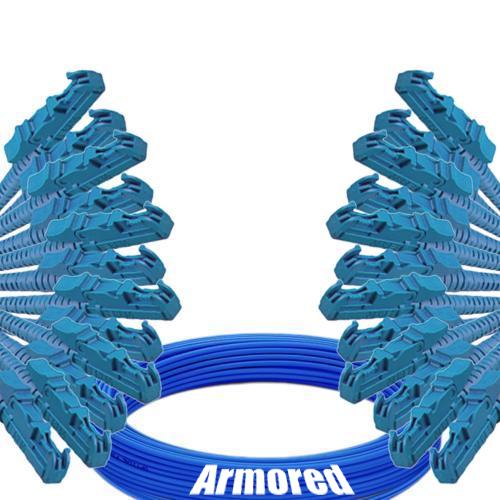 Indoor Armored 12 Fiber E2000/UPC to E2000/UPC Patch Cord 9/125 SM