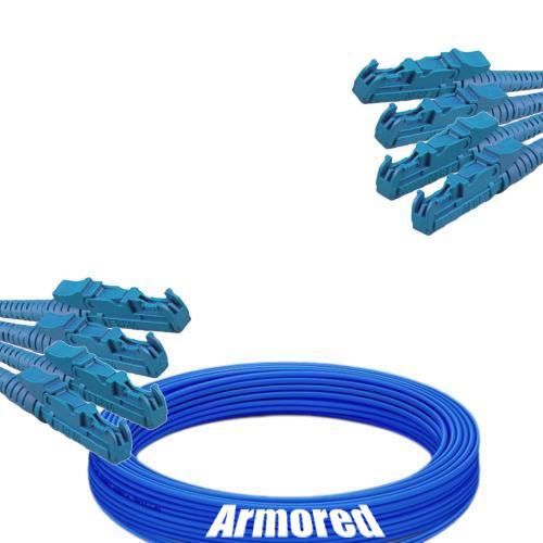 Indoor Armored 4 Fiber E2000/UPC to E2000/UPC Patch Cord 9/125 SM
