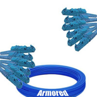 Indoor Armored 6 Fiber E2000/UPC to E2000/UPC Patch Cord 9/125 SM