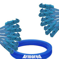 Indoor Armored 8 Fiber E2000/UPC to E2000/UPC Patch Cord 9/125 SM