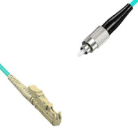 Indoor Armored Simplex E2000/UPC to FC/UPC Patch Cord OM3 50/125 MM