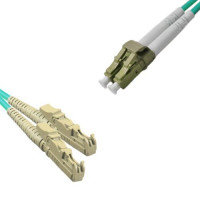 Indoor Armored Duplex E2000/UPC to LC/UPC Patch Cord OM3 50/125 MM