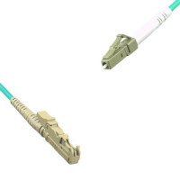 Indoor Armored Simplex E2000/UPC to LC/UPC Patch Cord OM3 50/125 MM