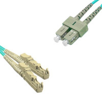 Indoor Armored Duplex E2000/UPC to SC/UPC Patch Cord OM3 50/125 MM