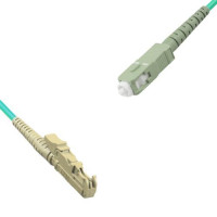 Indoor Armored Simplex E2000/UPC to SC/UPC Patch Cord OM3 50/125 MM