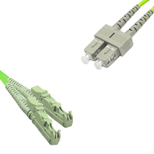 Indoor Armored Duplex E2000/UPC to SC/UPC Patch Cord OM5 50/125 MM
