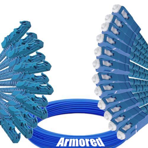 Indoor Armored 12 Fiber E2000/UPC to SC/UPC Patch Cord 9/125 SM