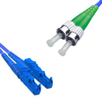 Indoor Armored Duplex E2000/UPC to ST/APC Patch Cord 9/125 Singlemode