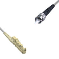 Indoor Armored Simplex E2000/UPC to ST/UPC Patch Cord 62.5/125 MM
