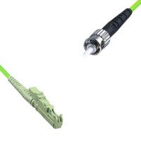 Indoor Armored Simplex E2000/UPC to ST/UPC Patch Cord OM5 50/125 MM