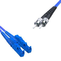 Indoor Armored Duplex E2000/UPC to ST/UPC Patch Cord 9/125 Singlemode