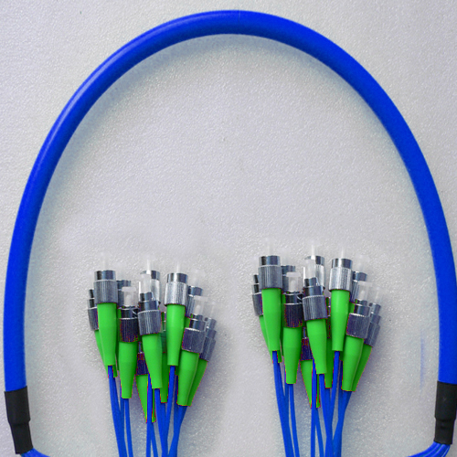 Indoor Armored 12 Fiber FC/APC to FC/APC Patch Cord 9/125 Singlemode