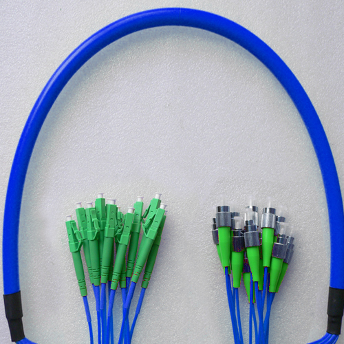 Indoor Armored 12 Fiber FC/APC to LC/APC Patch Cord 9/125 Singlemode