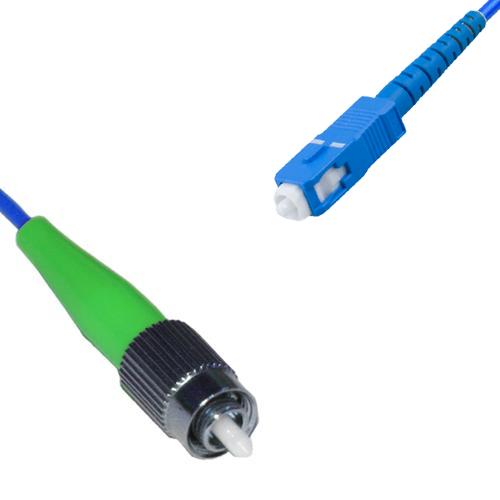 Indoor Armored Simplex FC/APC to SC/UPC Patch Cord 9/125 Singlemode