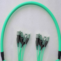 Indoor Armored 8 Fiber FC/UPC to FC/UPC Patch Cord OM3 50/125 MM