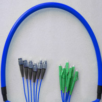 Indoor Armored 6 Fiber FC/UPC to LC/APC Patch Cord 9/125 Singlemode