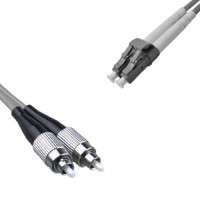 Indoor Armored Duplex FC/UPC to LC/UPC Patch Cord 62.5/125 Multimode