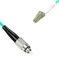 Indoor Armored Simplex FC/UPC to LC/UPC Patch Cord OM3 50/125 MM