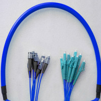Indoor Armored 8 Fiber FC/UPC to LC/UPC Patch Cord 9/125 Singlemode