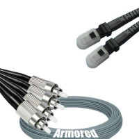 Indoor Armored 4 Fiber FC/UPC to MTRJ/UPC Patch Cord 62.5/125 MM