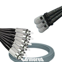 Indoor Armored 6 Fiber FC/UPC to MTRJ/UPC Patch Cord 62.5/125 MM