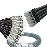 Indoor Armored 8 Fiber FC/UPC to MTRJ/UPC Patch Cord 62.5/125 MM