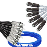 Indoor Armored 6 Fiber FC/UPC to MU/UPC Patch Cord 9/125 Singlemode