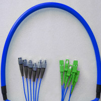 Indoor Armored 6 Fiber FC/UPC to SC/APC Patch Cord 9/125 Singlemode