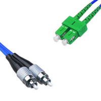 Indoor Armored Duplex FC/UPC to SC/APC Patch Cord OS2 9/125 Singlemode