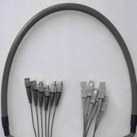 Indoor Armored 6 Fiber FC/UPC to SC/UPC Patch Cord 62.5/125 Multimode