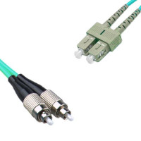 Indoor Armored Duplex FC/UPC to SC/UPC Patch Cord OM3 50/125 Multimode