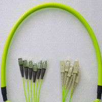 Indoor Armored 6 Fiber FC/UPC to SC/UPC Patch Cord OM5 50/125 MM