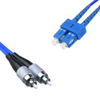 Indoor Armored Duplex FC/UPC to SC/UPC Patch Cord OS2 9/125 Singlemode