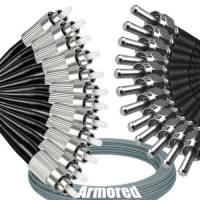 Indoor Armored 12 Fiber FC/UPC to SMA905/UPC Patch Cord 62.5/125 MM