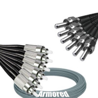 Indoor Armored 6 Fiber FC/UPC to SMA905/UPC Patch Cord 62.5/125 MM