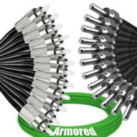 Indoor Armored 12 Fiber FC/UPC to SMA905/UPC Patch Cord OM5 50/125 MM