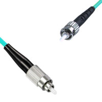 Indoor Armored Simplex FC/UPC to ST/UPC Patch Cord OM3 50/125 MM