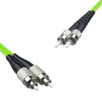 Indoor Armored Duplex FC/UPC to ST/UPC Patch Cord OM5 50/125 Multimode