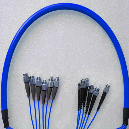 Indoor Armored 6 Fiber FC/UPC to ST/UPC Patch Cord 9/125 Singlemode